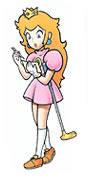 Peach Playing Golf