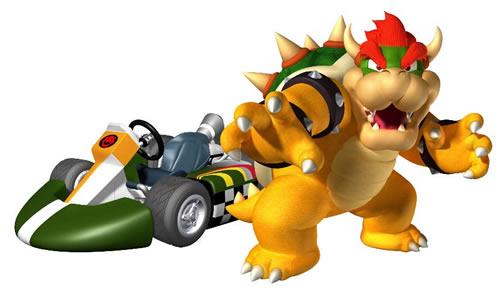Bowser Standing Next To Kart