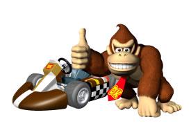 Donkey Kong Next To Kart