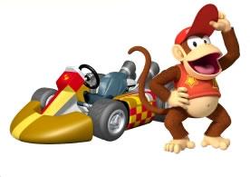 Diddy Kong Next To His Kart