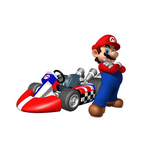 Mario Next To His Kart
