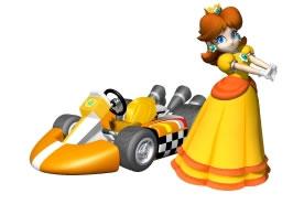 Princess Diasy Next To Her Kart