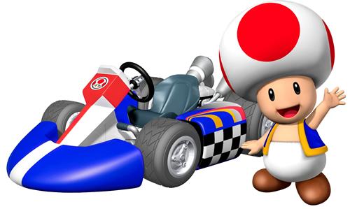 Toad Next To His Kart