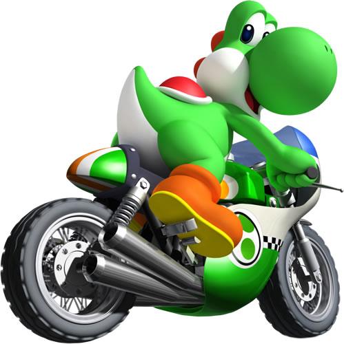 Yoshi On Motocycle