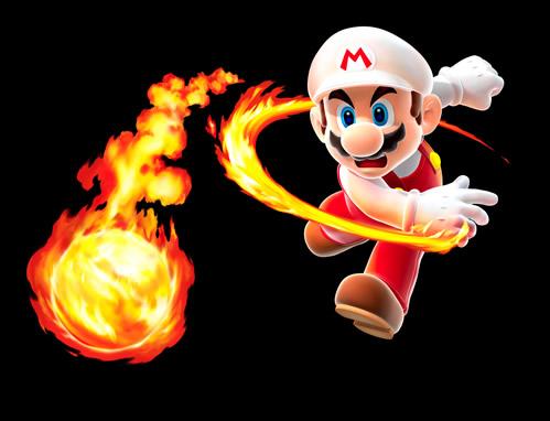 Mario Throwing Flame