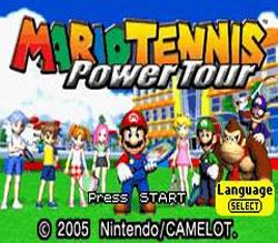Mario Tennis Power Tour title screen